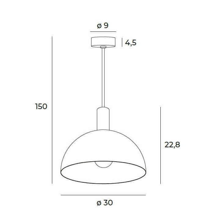 Maxlight Luisant P0473 hanging lamp, aluminum and modern E27 steel