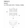 Maxlight Prince W0287 gold LED wall lamp 12W 3000K, modern style