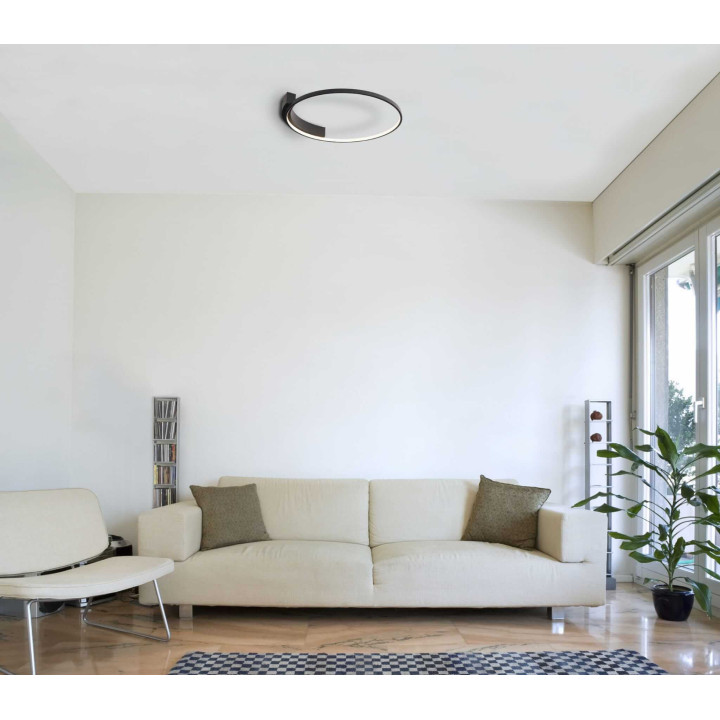 Maxlight Velvet C0199 nowoczesny plafon LED 25W, 1500lm, 3000K, czarny
