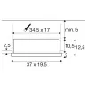 SLV KADUX 1008571/2/3/4 recessed LED luminaire 3000K/4000K CRI90 IP20