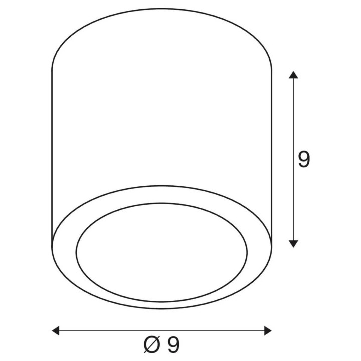 SLV OCULUS 1008619/9/20 tuba natynkowa LED 3000K 11W 780lm 3 kolory
