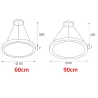 SLV MEDO RING 60/90 hanging lamp, 2 sizes, light color switch