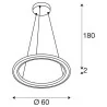 SLV ONE FLAT 1007855/6/7 LED hanging lamp 23W 60cm 2700K/3000K CRI90