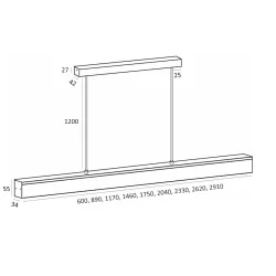 ELKIM HARTO/Z 155A lampa wisząca 60-233cm LED 3000K/4000K IP20 CRI90