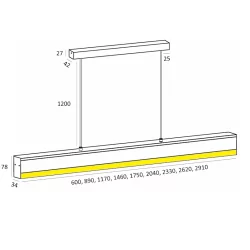 ELKIM HARTO/Z 155B hanging lamp 60-233cm LED 3000K/4000K CRI90 IP20