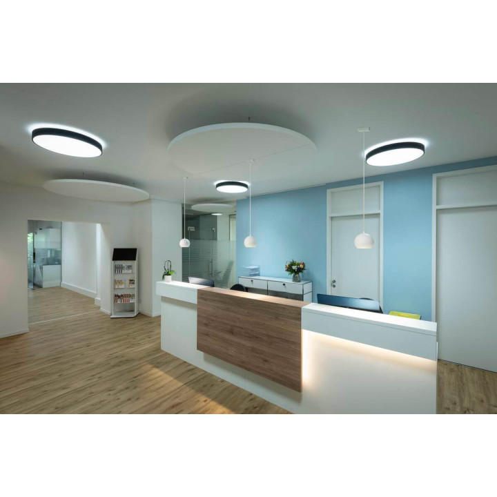 SLV LIGHT EYE 90/150 hanging lamp GU10 white, black spherical shade