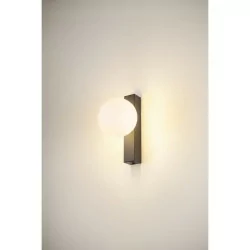 SLV SUN 1008123 black wall lamp glass, G9 bulb modern design