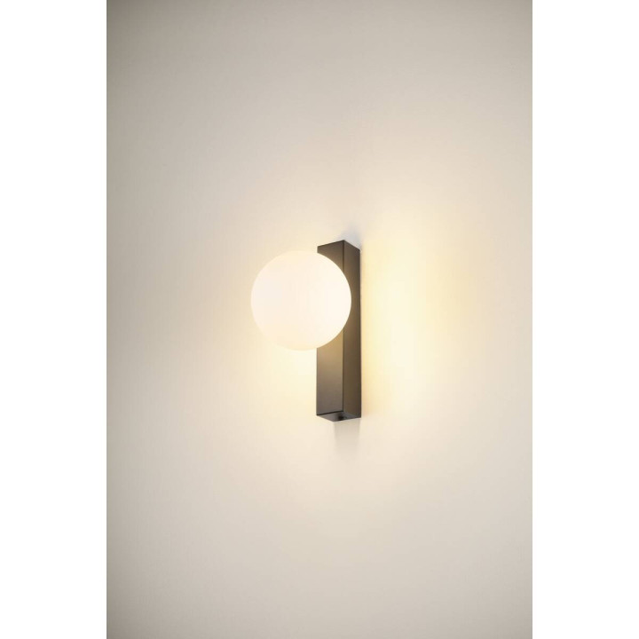 SLV SUN 1008123 black wall lamp glass, G9 bulb modern design