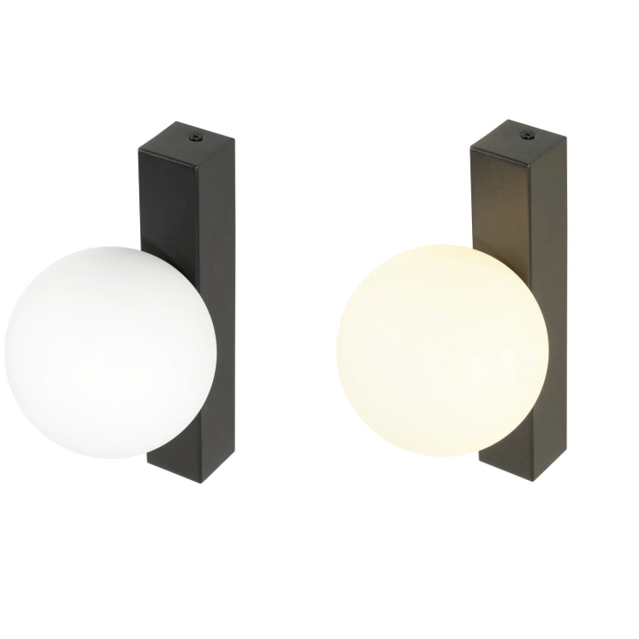 SLV SUN 1008123 czarny kinkiet szkło, żar&oacute;wka G9 nowoczesny design