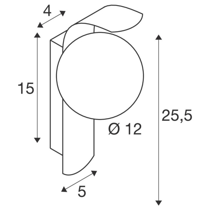 SLV SUN 1008124 czarny kinkiet szkło, żar&oacute;wka G9, elegancki design