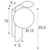 SLV SUN 1008124 czarny kinkiet szkło, żarówka G9, elegancki design