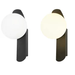 SLV SUN 1008124 black wall lamp glass, G9 bulb, elegant design
