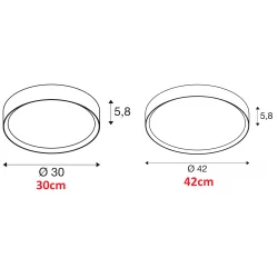SLV DECONA 30/42 1008577/81 surface-mounted LED lamp 30/42cm 2700K/3000K