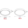 SLV DECONA 30/42 1008577/81 surface-mounted LED lamp 30/42cm 2700K/3000K