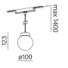 AQFORM MODERN BALL simple mini hanging 16492 for the FLATTRACK 48V system