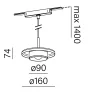 AQFORM QRLED next 16497 wiszący reflektor LED do systemu FLATTRACK 48V