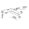 AQFORM RAFTER LED 16498 lampa LED 13,5W FLATTRACK 48V biały, czarny