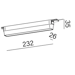 AQFORM RAFTER mini 16503 lampa LED 8,5W biała, czarna do FLATTRACK 48V