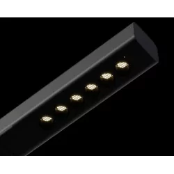 SLED MAXLINE LED czarna wisząca LED 115cm smart TUYA z diodami i linią światła