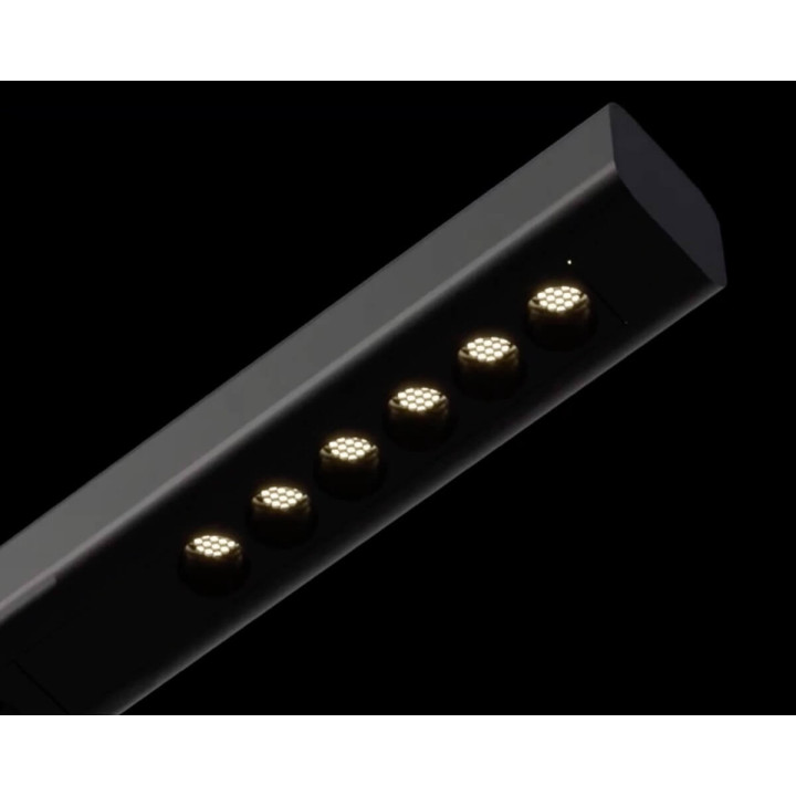 SLED MAXLINE LED czarna wisząca LED 115cm smart TUYA z diodami i linią światła