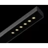SLED MAXLINE LED czarna wisząca LED 115cm smart TUYA z diodami i linią światła