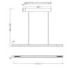 SLED MAXLINE LED wisząca LED 115cm smart TUYA wymiary