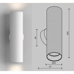SLED ARTISAN wall lamp 2xGU10 white, black, gold