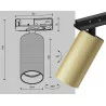 SLED ARTISAN white, black, gold spot GU10 track light 1-phase