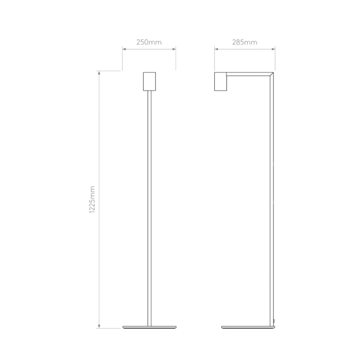 Astro ASCOLI FLOOR 1286155/6/7 floor lamp with a round GU10 base