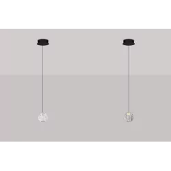 LUCES CHEPEN LE44641 black LED hanging lamp 6W metal and acrylic