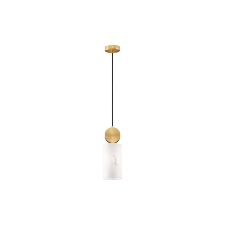 LUCES SAIPINA LE44622 lampa wisząca złota, marmurowa, żar&oacute;wka E27 12W