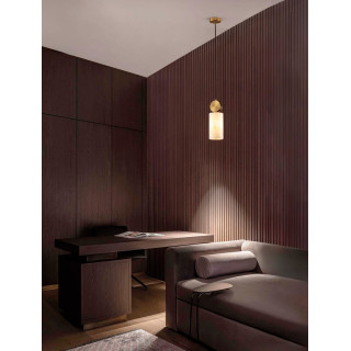LUCES SAIPINA LE44622 lampa wisząca złota, marmurowa, żar&oacute;wka E27 12W