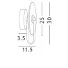 LUCES SAIPINA LE44623 złoty kinkiet LED 3000K 6W, stal, marmur