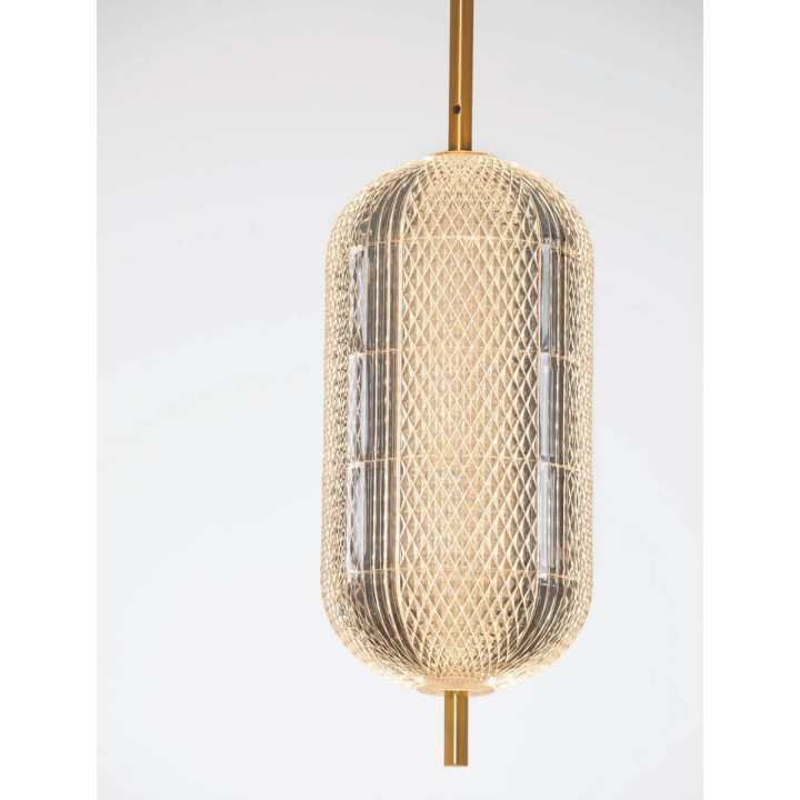 LUCES TIPUANI LE44626 lampa wisząca LED 3000K 17W, złoto, akryl