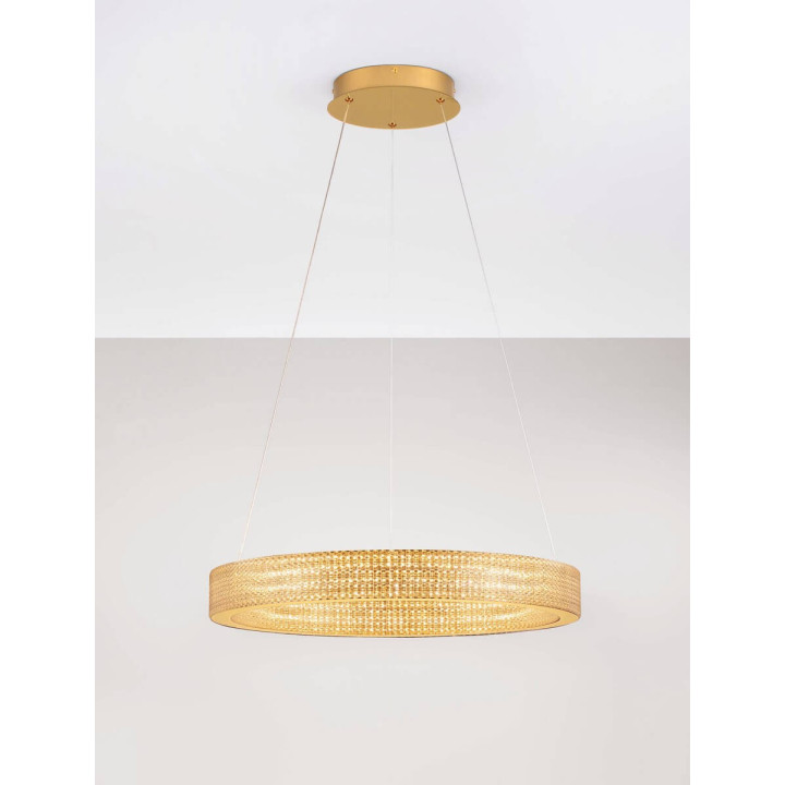 LUCES YOTAU LE44729 elegancka lampa wisząca LED 70W 3000K 5286lm złota