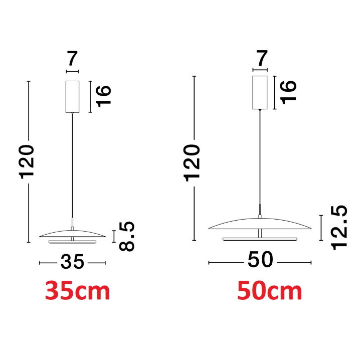 LUCES VITICHI LE44734/6 biała lampa wisząca LED 3000K 2 rozmiary