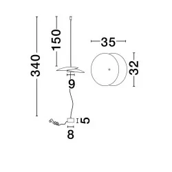 LUCES YACUIBA LE44738 lampa podłogowa LED 16W stylowa biała aluminium