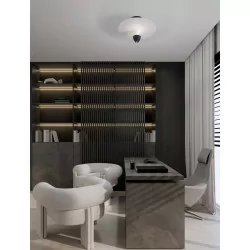 LUCES UCURENA LE44638 lampa sufitowa LED 3000K czarno-biała elegancka