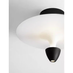 LUCES UCURENA LE44638 lampa sufitowa LED 3000K czarno-biała elegancka