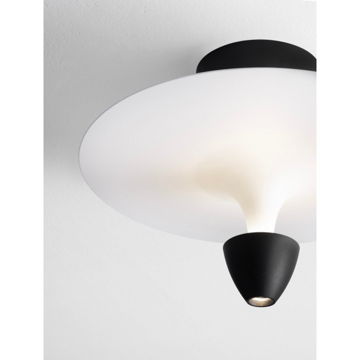 LUCES UCURENA LE44638 lampa sufitowa LED 3000K czarno-biała elegancka