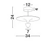 LUCES UCURENA LE44638 lampa sufitowa LED 3000K czarno-biała elegancka