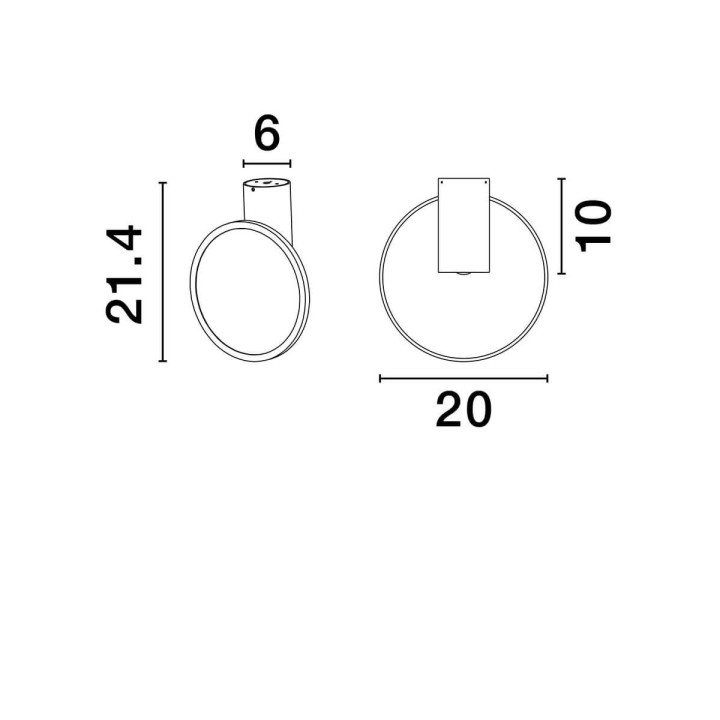 LUCES TOLATA LE44754/5 adjustable LED ceiling lamp 14W white, black