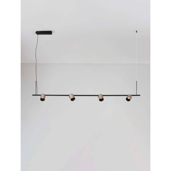 LUCES BULOBU LE44761 LED hanging lamp gold and black, adjustable shades