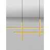 LUCES CHARAZANI LE44817 LED hanging lamp 3200K 43W, black and gold