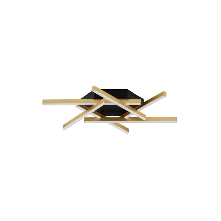 LUCES CHARAZANI LE44818 LED ceiling lamp 43W black and gold modern