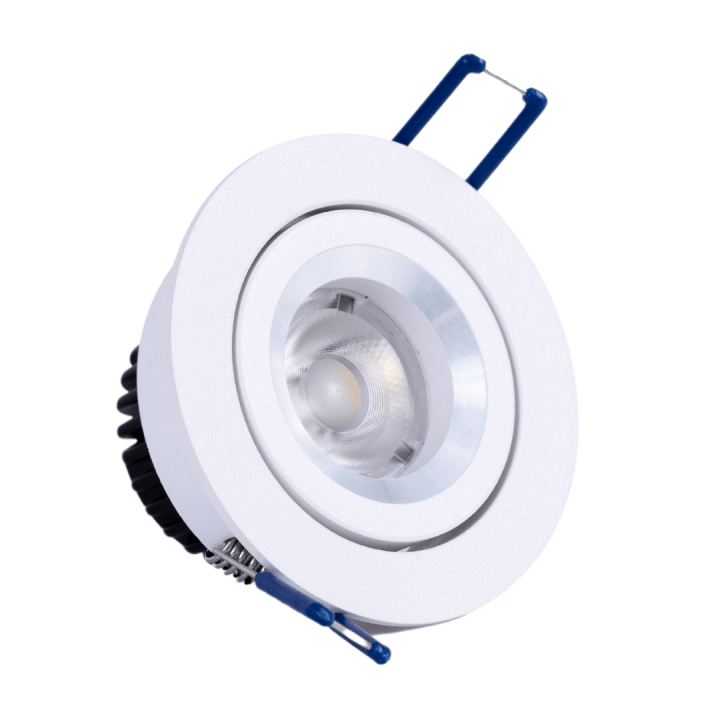 OXYLED LARSI podtynkowa okrągła ruchoma lampa LED biała, czarna