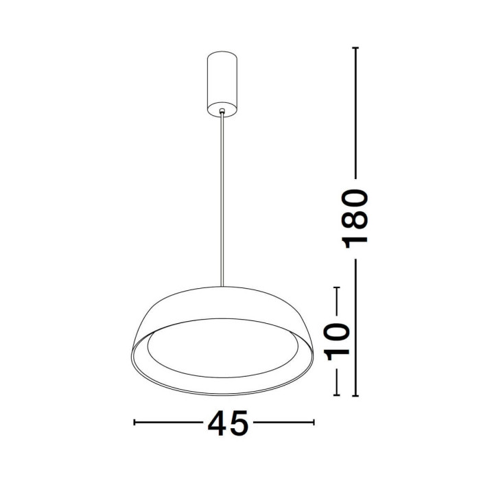LUCES CAPINOTA LE44810/13 lampa wisząca LED 3000K biała, czarna 45cm