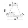 LUCES CHULUMANI LE44826 LED hanging lamp 3200K 36W modern stylish