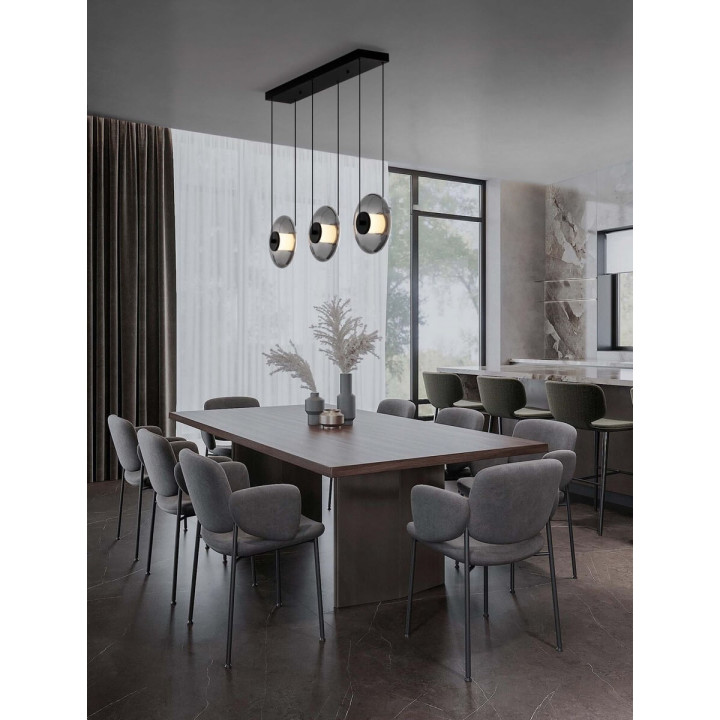 LUCES HUACARAJE LE44828 hanging lamp with three spherical lampshades