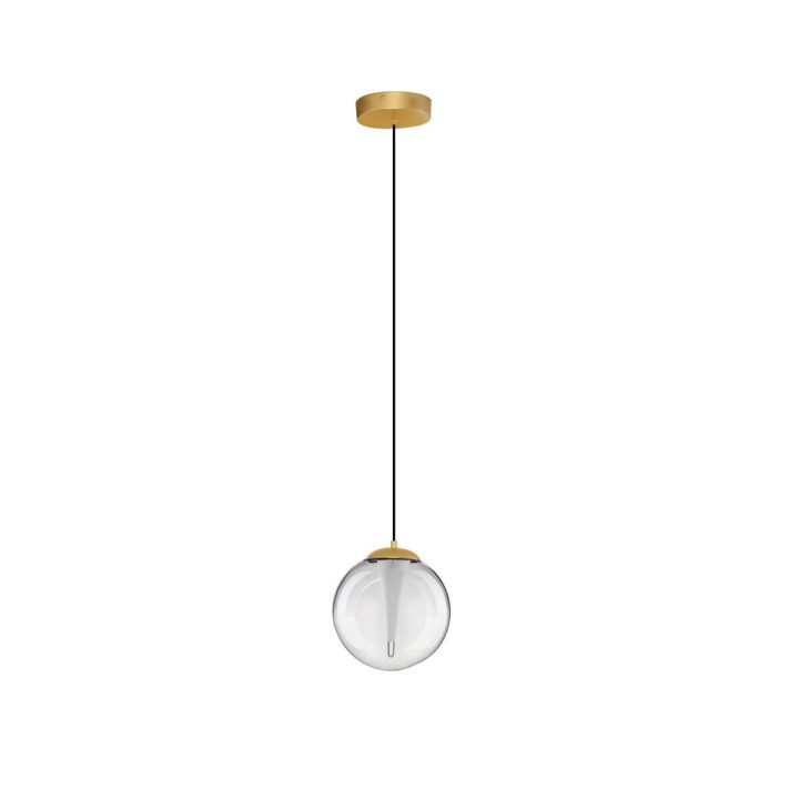 LUCES HUALMAY LE44832 złota lampa wisząca LED 3000K z kulistym kloszem